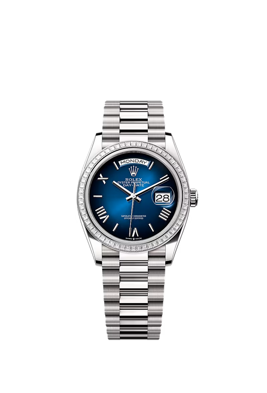 Men’s Rolex Day-Date 36 128399TBR Blue Ombré Diamond Dial - Zeuskicks
