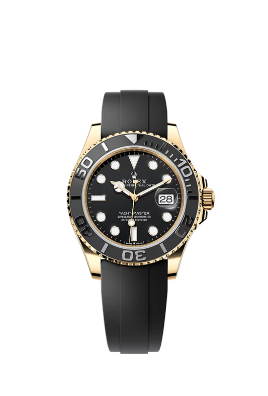 Men’s Rolex Yacht-Master 42 226658 Black Dial Yellow Gold Oysterflex Automatic Watch