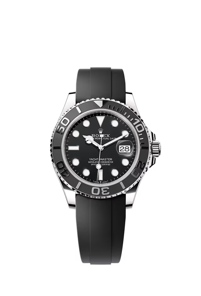 Men’s Rolex Yacht-Master 42 226659 Black Dial White Gold Oysterflex Automatic Watch