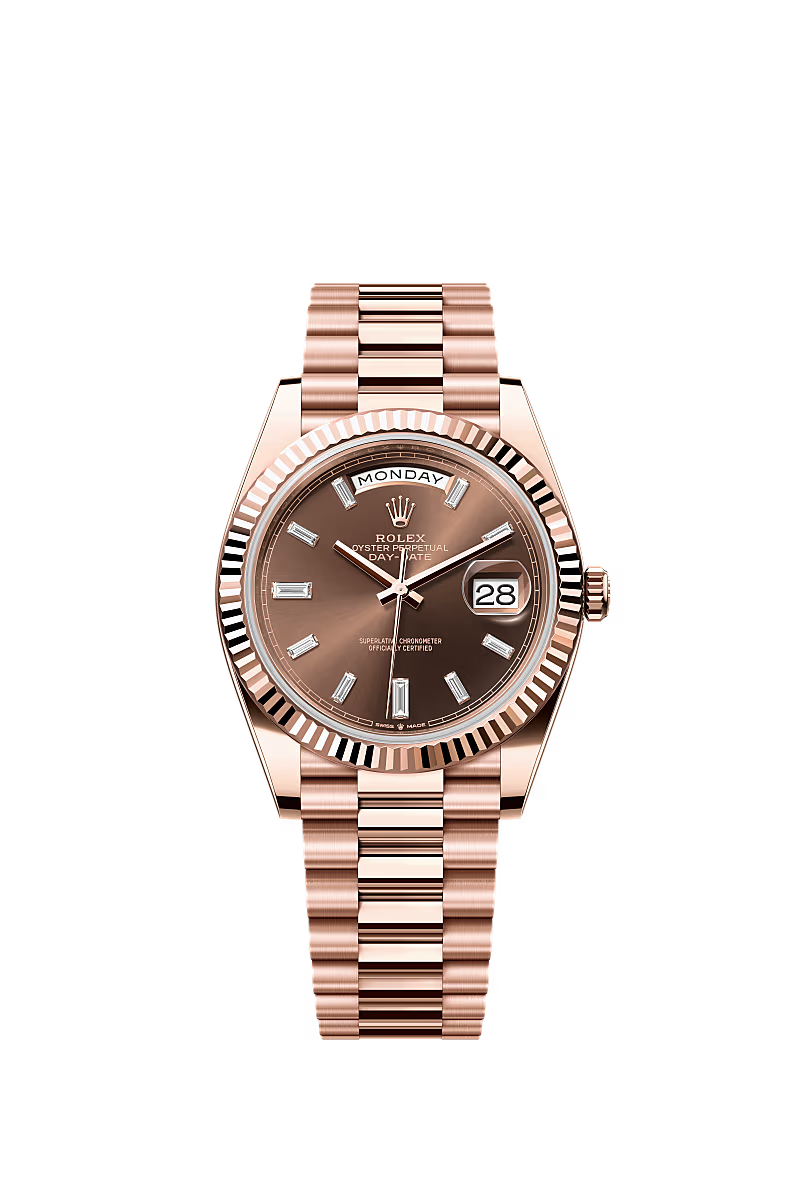 Men’s Rolex Day-Date 40 Oyster 40 mm Chocolate Diamond Dial - Zeuskicks