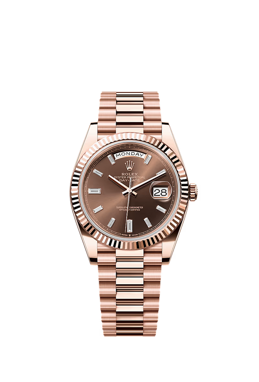 Men’s Rolex Day-Date 40 Oyster 40 mm Chocolate Diamond Dial - Zeuskicks