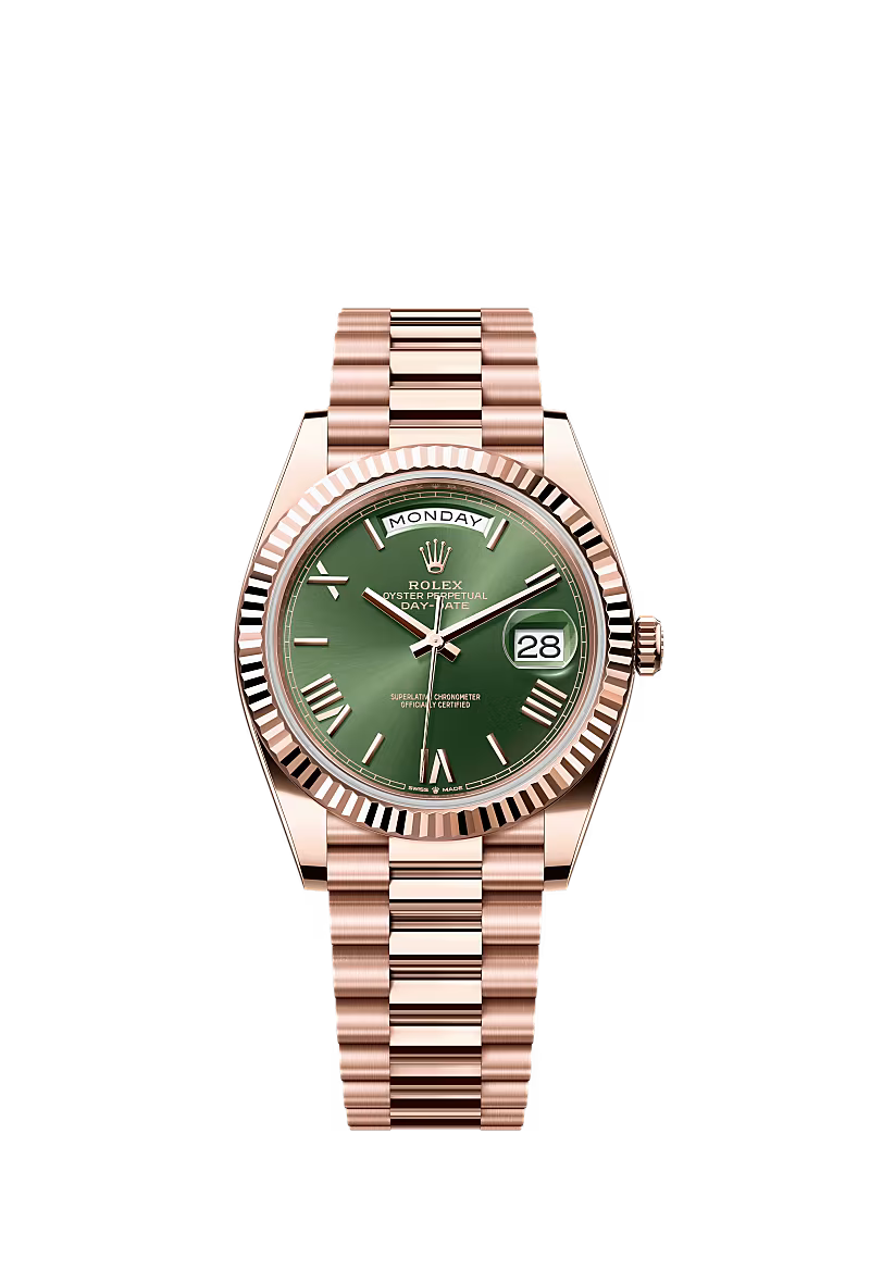 Men’s Rolex Day-Date 40 Oyster 40 mm Olive Green Dial - Zeuskicks