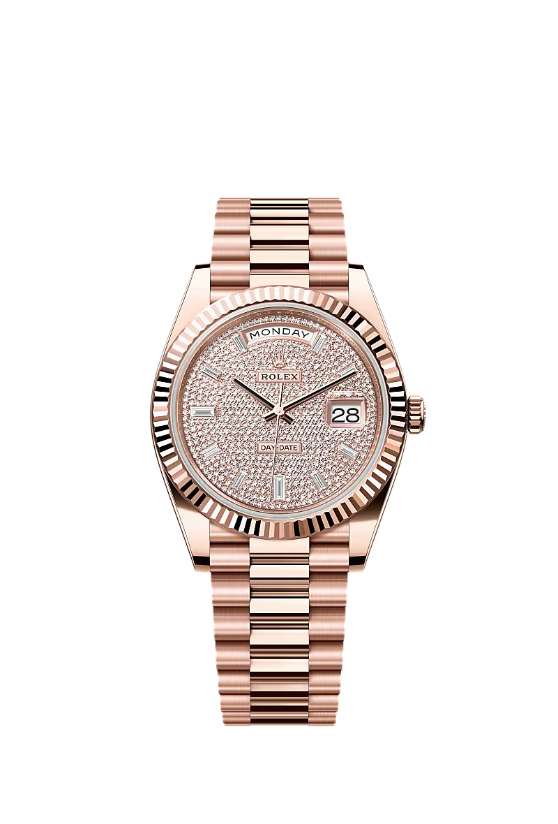 Men’s Rolex Day-Date 40 Oyster 40 mm Diamond-Paved Dial - Zeuskicks