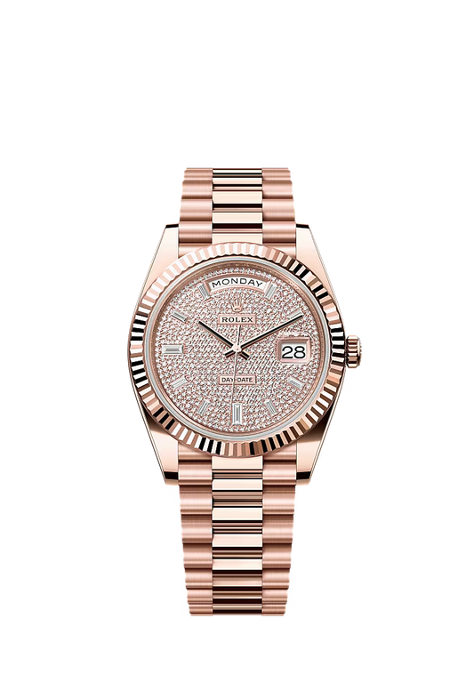 Men’s Rolex Day-Date 40 Oyster 40 mm Diamond-Paved Dial - Zeuskicks
