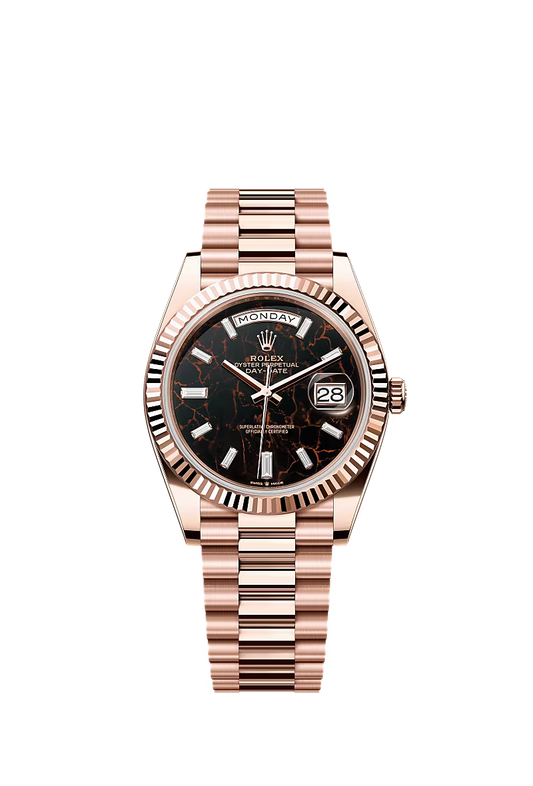 Men’s Rolex Day-Date 40 Oyster 40 mm Eisenkiesel Diamond Dial - Zeuskicks