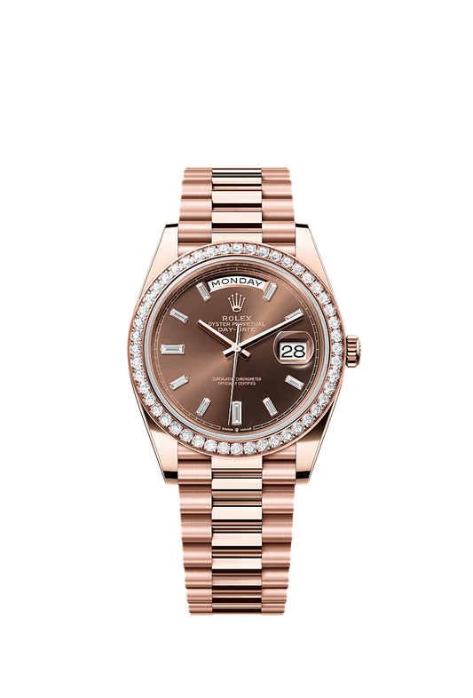 Men’s Rolex Day-Date 40 228345RBR Automatic Watch – Everose Gold & Diamonds - Zeuskicks