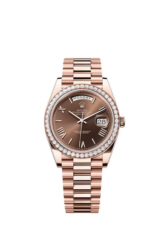 Men’s Rolex Day-Date 40 228345RBR Automatic Watch – Everose Gold & Diamonds - Zeuskicks