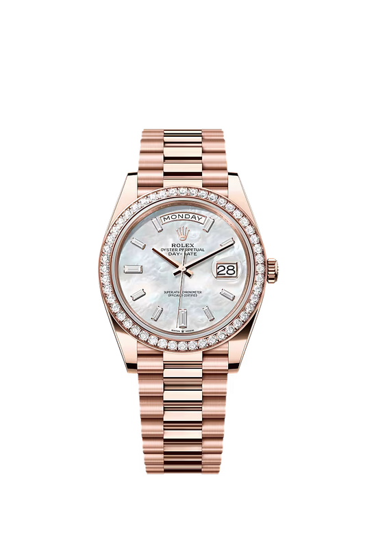 Men’s Rolex Day-Date 40 228345RBR Automatic Watch – Everose Gold & Diamonds - Zeuskicks