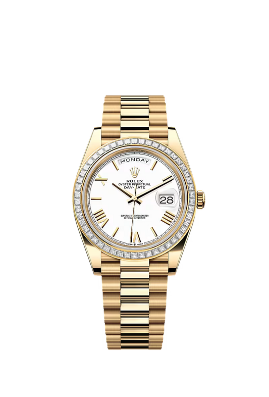 Men’s Rolex Day-Date 40 18K Yellow Gold & Diamond Watch – Reference 228398TBR - Zeuskicks