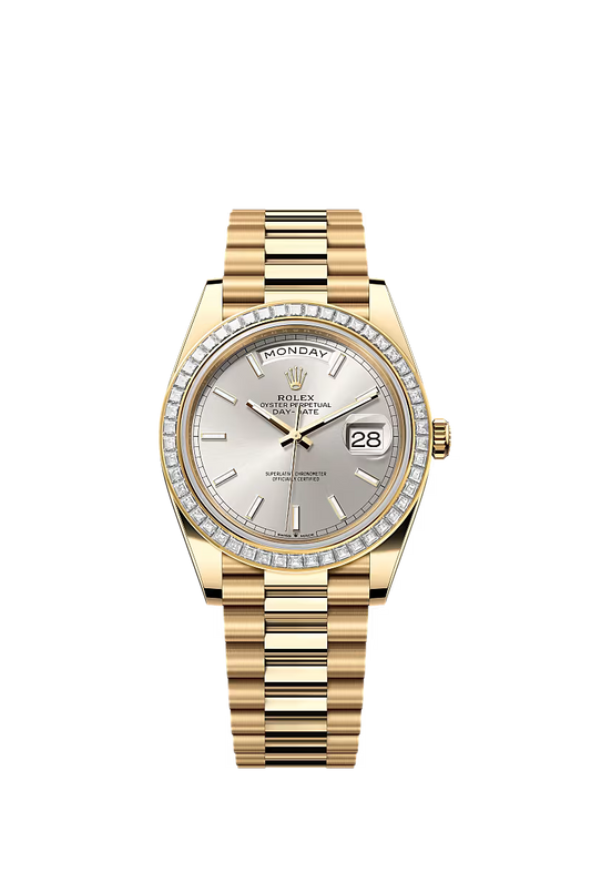 Men’s Rolex Day-Date 40 18K Yellow Gold & Diamond Watch – Reference 228398TBR - Zeuskicks