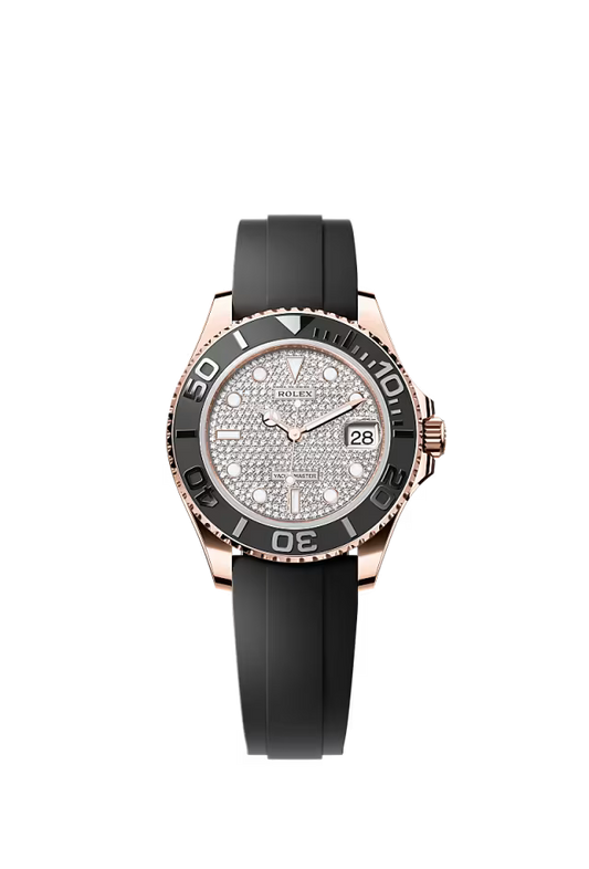 Men’s Rolex Yacht-Master 37 268655 Everose Gold Diamond-Paved Dial Automatic Watch