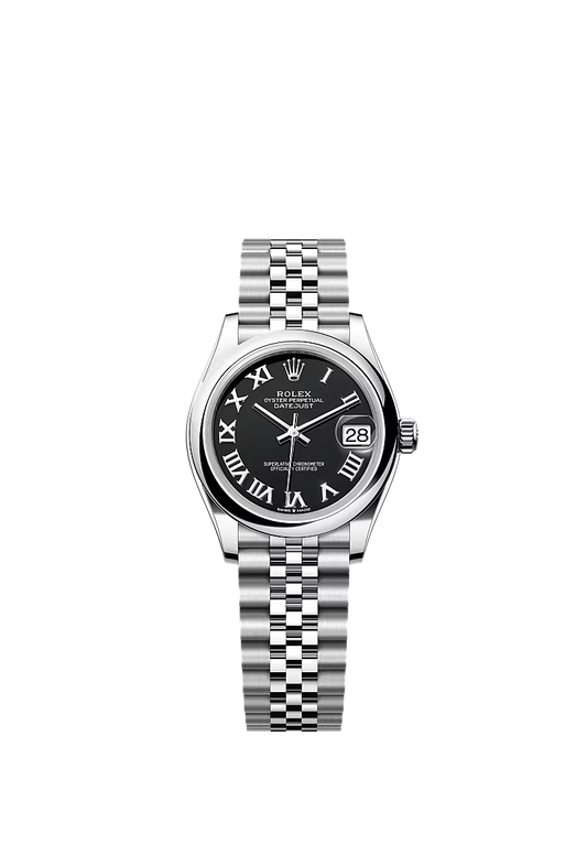 Women’s Rolex Datejust 31 Oystersteel Automatic Watch – Bright Black Dial with Jubilee Bracelet - Zeuskicks