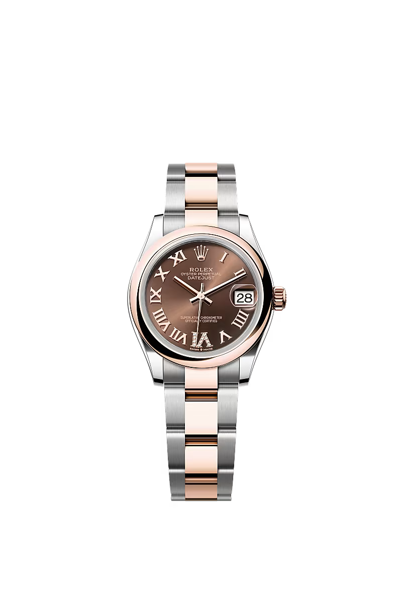 Women’s Datejust 31 Ref. 278241 – Everose Rolesor, Chocolate Diamond Dial, Oyster Bracelet