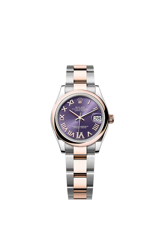 Women’s Datejust 31 Ref. 278241 – Everose Rolesor, Aubergine Diamond Dial, Oyster Bracelet