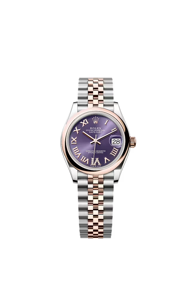 Women’s Rolex Datejust 31 278241 Oystersteel & Everose Gold Automatic Watch – Aubergine Diamond Dial
