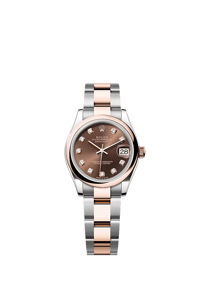 Women’s Datejust 31 Ref. 278241 – Everose Rolesor, Chocolate Diamond Dial, Oyster Bracelet