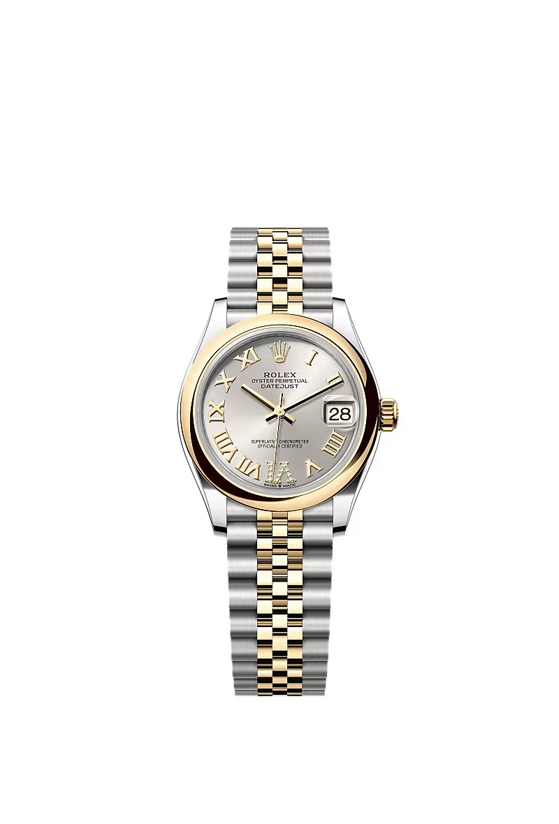 Women’s Rolex Datejust 31 Ref. 278243 – Yellow Rolesor, Silver Diamond Dial, Jubilee Bracelet