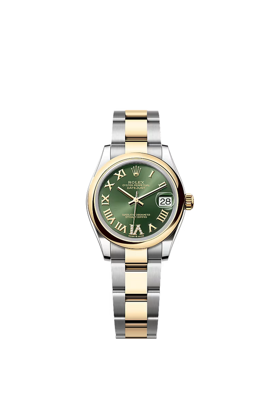 Women’s Rolex Datejust 31 Ref. 278243 – Yellow Rolesor, Olive Green Diamond Dial, Oyster Bracelet