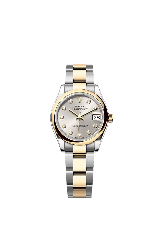 Women’s Rolex Datejust 31 Ref. 278243 – Yellow Rolesor, Silver Diamond Dial, Oyster Bracelet