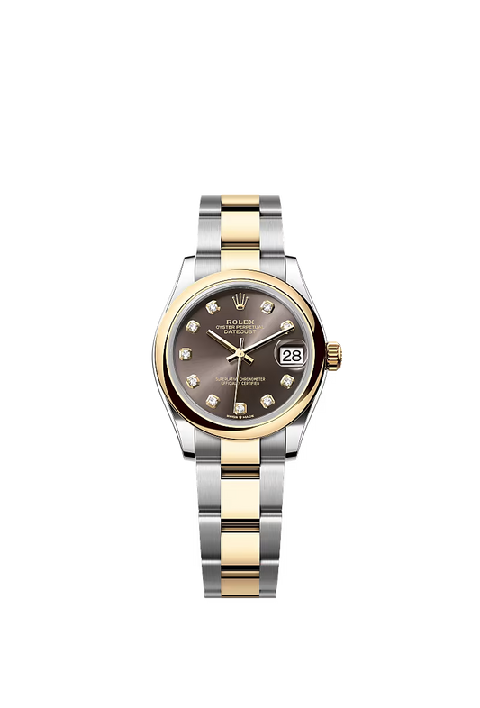 Women’s Rolex Datejust 31 Ref. 278243 – Yellow Rolesor, Dark Grey Diamond Dial, Oyster Bracelet