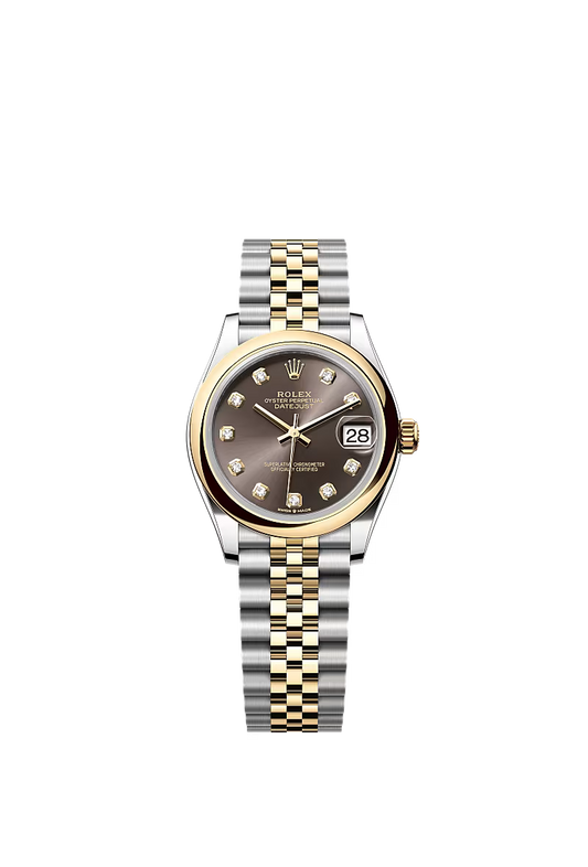Women’s Rolex Datejust 31 Ref. 278243 – Yellow Rolesor, Dark Grey Diamond Dial, Jubilee Bracelet
