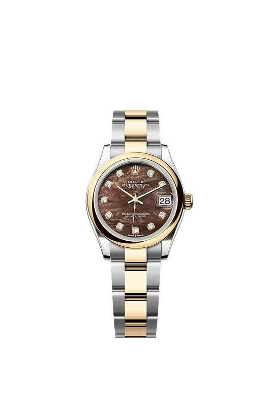 Women’s Rolex Datejust 31 Ref. 278243 – Yellow Rolesor, Black Mother-of-Pearl Diamond Dial, Oyster Bracelet