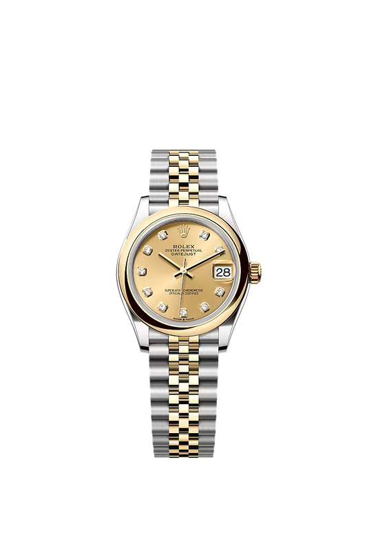 Women’s Rolex Datejust 31 Ref. 278243 – Yellow Rolesor, Champagne Diamond Dial, Jubilee Bracelet