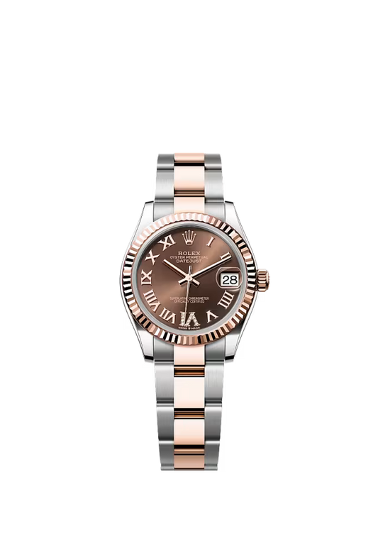 Women’s Rolex Datejust 31 278271 Oystersteel & Everose Gold Automatic Watch – Chocolate Dial with Diamonds