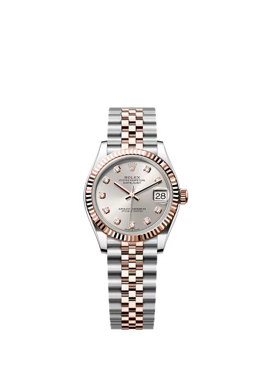 Women’s Rolex Datejust 31 278271 Oystersteel & Everose Gold Automatic Watch – Silver Dial with Diamonds