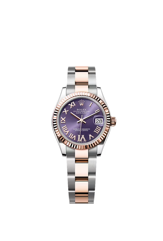 Women’s Rolex Datejust 31 278271 Oystersteel & Everose Gold Automatic Watch – Aubergine Dial with Diamonds