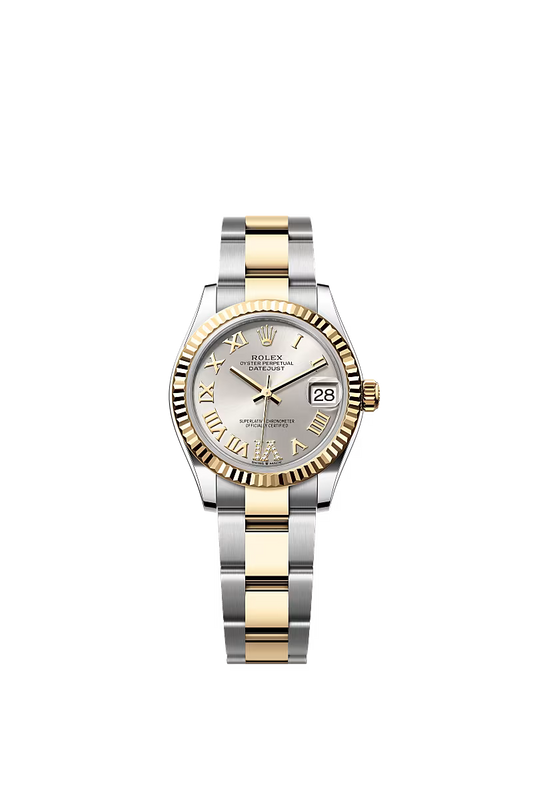 Women’s Rolex Datejust 31 Ref. 278273 – Yellow Rolesor, Silver Diamond Dial (Large VI), Oyster Bracelet