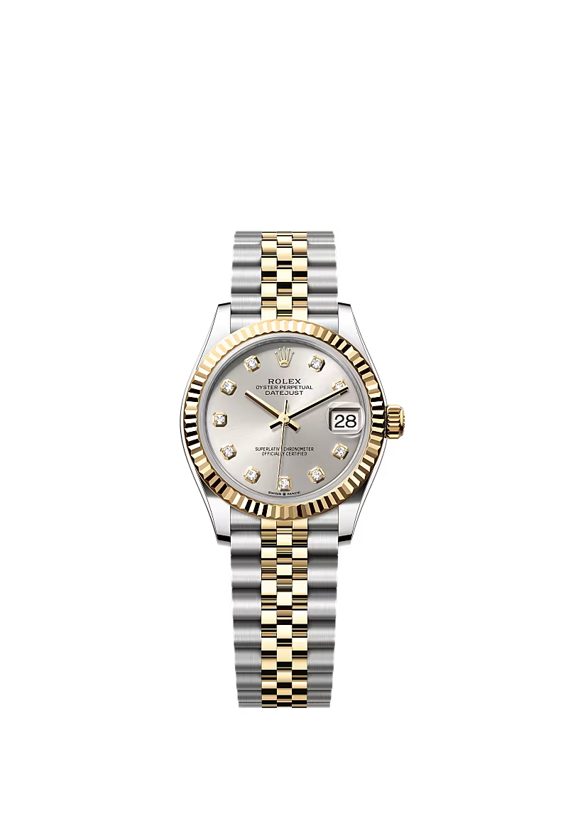 Women’s Rolex Datejust 31 Ref. 278273 – Yellow Rolesor, Silver Diamond Dial, Jubilee Bracelet