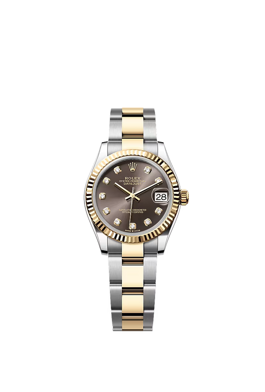 Women’s Rolex Datejust 31 Ref. 278273 – Yellow Rolesor, Dark Grey Diamond Dial, Oyster Bracelet