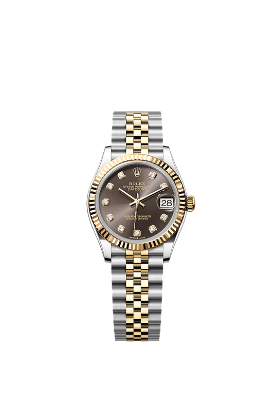 Women’s Rolex Datejust 31 Ref. 278273 – Yellow Rolesor, Dark Grey Diamond Dial, Jubilee Bracelet