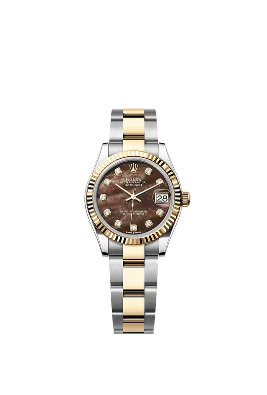 Women’s Rolex Datejust 31 Ref. 278273 – Yellow Rolesor, Black Mother-of-Pearl Diamond Dial, Oyster Bracelet