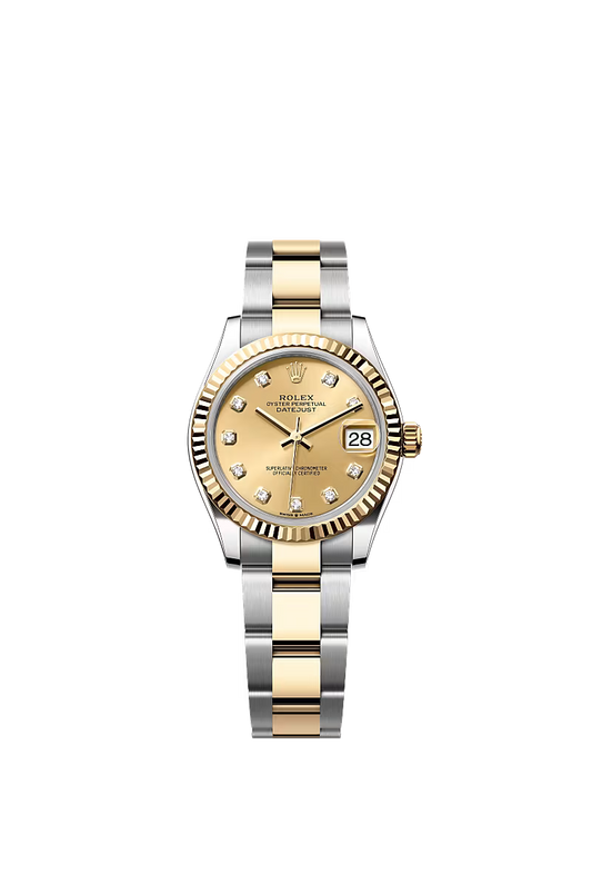 Women’s Rolex Datejust 31 Ref. 278273 – Yellow Rolesor, Champagne Diamond Dial, Oyster Bracelet
