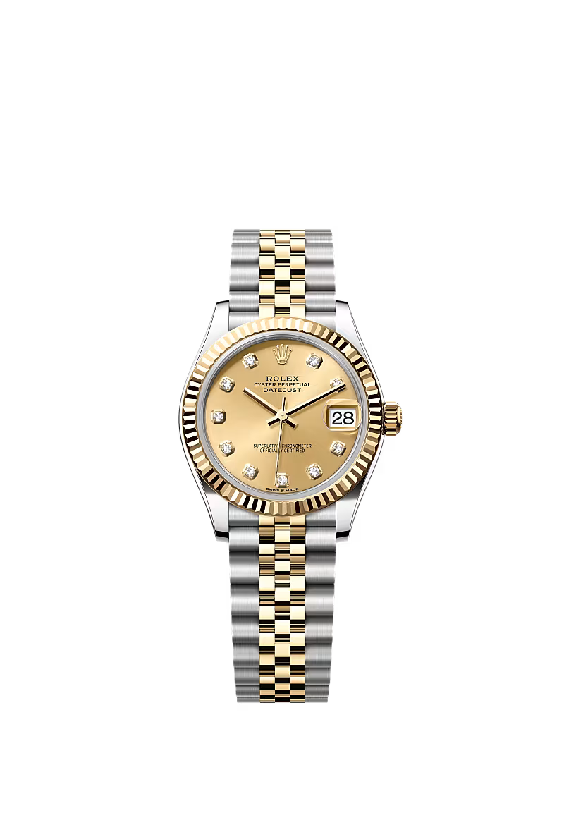Women’s Rolex Datejust 31 Ref. 278273 – Yellow Rolesor, Champagne Diamond Dial, Jubilee Bracelet