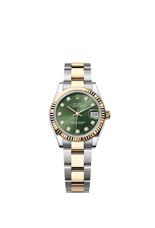 Women’s Rolex Datejust 31 Ref. 278273 – Yellow Rolesor, Olive Green Diamond Dial, Oyster Bracelet