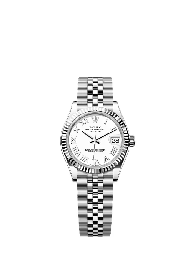 Women’s Rolex Datejust 31 31 mm Oystersteel & White Gold White Dial Watch - Zeuskicks