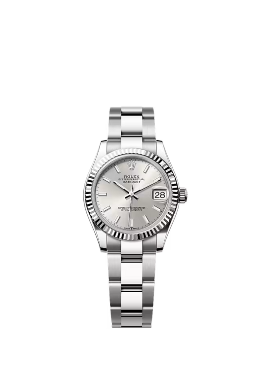 Rolex Datejust 31 – 31 mm Oystersteel & White Gold Silver Dial Watch - Zeuskicks
