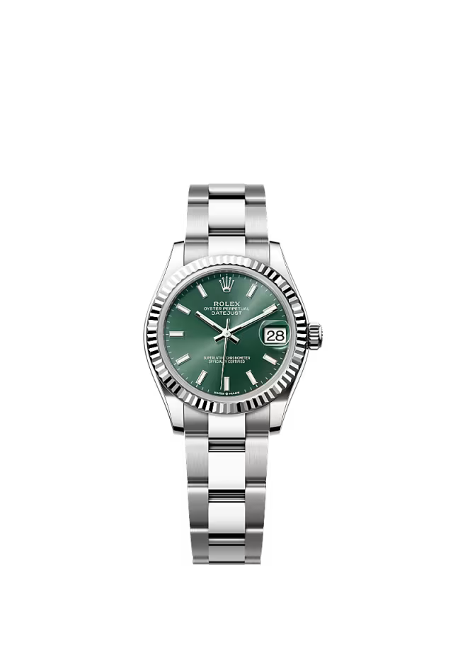 Women’s Rolex Datejust 31 31 mm Oystersteel & White Gold Mint Green Dial Watch - Zeuskicks