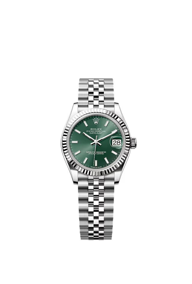 Women’s Rolex Datejust 31 31 mm Oystersteel & White Gold Mint Green Dial Watch - Zeuskicks
