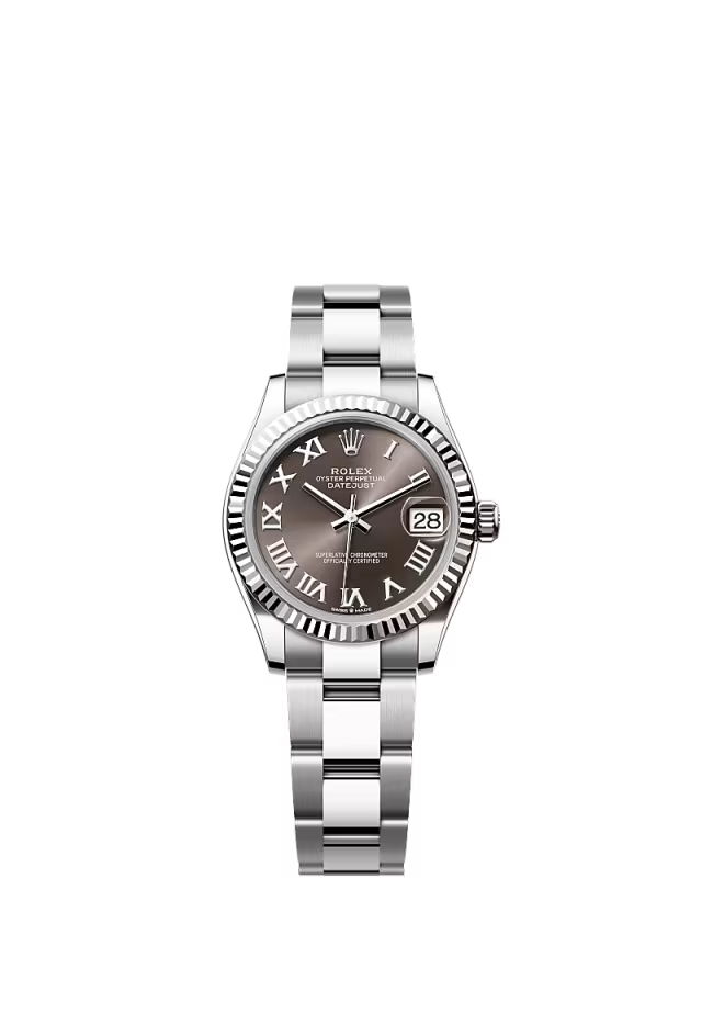 Women’s Rolex Datejust 31 31 mm Oystersteel & White Gold Dark Grey Dial Watch - Zeuskicks