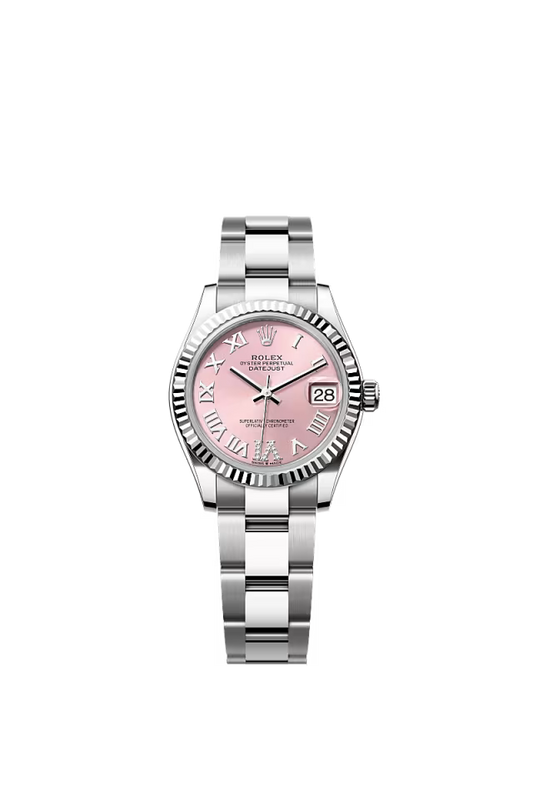 Women’s Rolex Datejust 31 31 mm Oystersteel & White Gold Pink Diamond Dial Watch - Zeuskicks