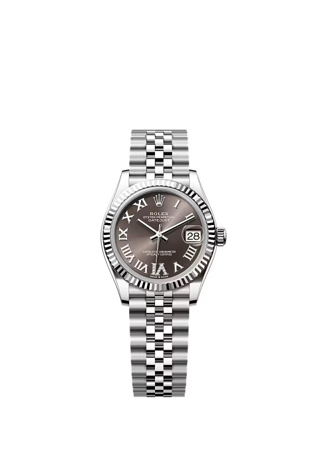Women’s Rolex Datejust 31 31 mm Oystersteel & White Gold Dark Grey Diamond Dial with Jubilee Bracelet - Zeuskicks