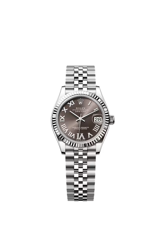 Women’s Rolex Datejust 31 31 mm Oystersteel & White Gold Dark Grey Diamond Dial with Jubilee Bracelet - Zeuskicks