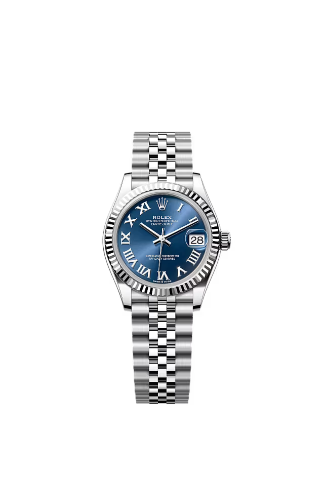Women’s Rolex Datejust 31 31 mm Oystersteel & White Gold Bright Blue Dial Watch - Zeuskicks