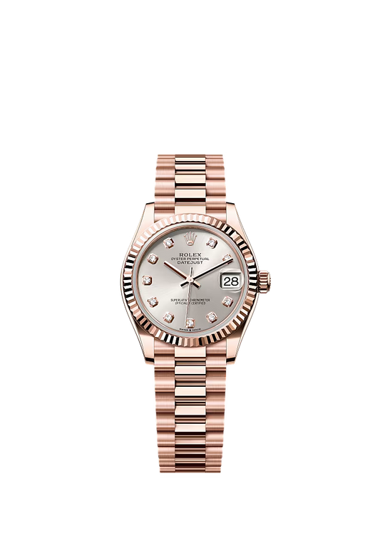 Women’s Rolex Datejust 31 278275 – Silver Diamond Dial, Everose Gold