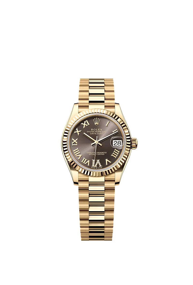 Women’s Rolex Datejust 31 278278 – Dark Grey Diamond Dial, Yellow Gold