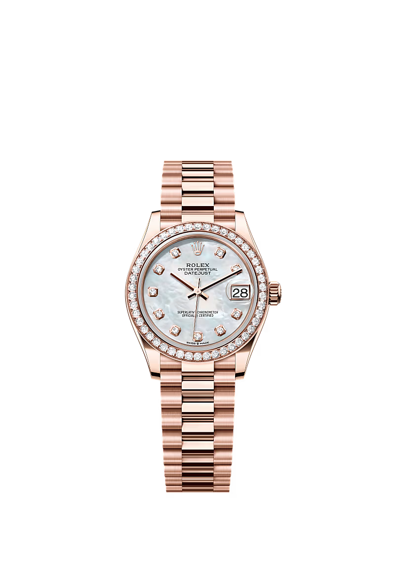 Women’s Rolex Datejust 31 278285RBR Automatic Watch – 31 mm Everose Gold with Diamond Bezel